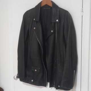Cazadora Biker Zara 100% Piel, Talla M
