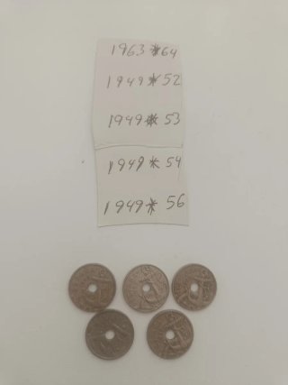 5 Monedas 50 Céntimos diferentes estrellas