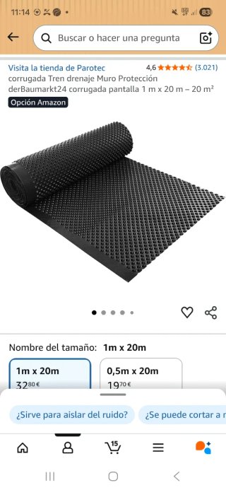 Lámina drenante nodular "huevera"