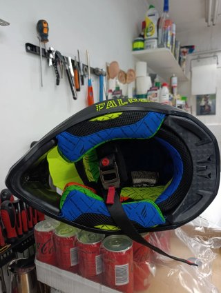 Casco Motocross MT Falcon Negro/Amarillo Talla S