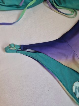 Bikini Etam Talla 42 XL Degradado Verde Púrpura