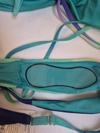 Bikini Etam Talla 42 XL Degradado Verde Púrpura