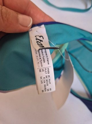 Bikini Etam Talla 42 XL Degradado Verde Púrpura