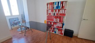 Mesa de despacho cristal negro de 160x80