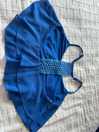Conjunto veraniego falda y top azul