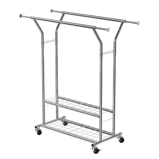 Appendiabiti con Rotelle 2 Aste Carico a 120kg