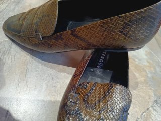 Zapatos UTERQUE Marrones Serpiente Talla 41