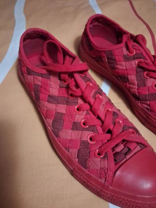 Converse Rojas Tejidas Talla 40