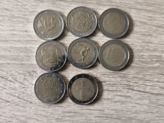 Lote 8 monedas 2 euros conmemorativas