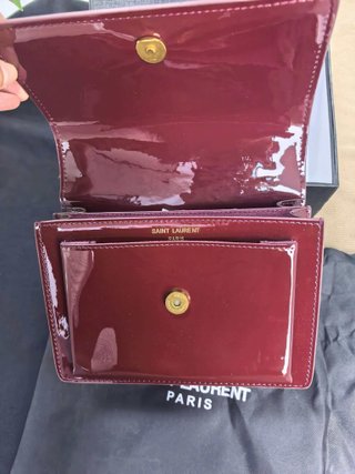 Bolso YSL Sunset Charol Rojo Dorado