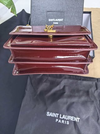 Bolso YSL Sunset Charol Rojo Dorado
