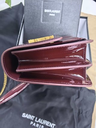 Bolso YSL Sunset Charol Rojo Dorado