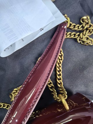 Bolso YSL Sunset Charol Rojo Dorado