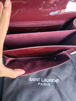 Bolso YSL Sunset Charol Rojo Dorado