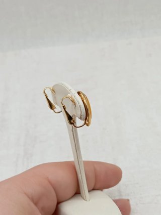 Pendientes vintage chapados en oro 80s