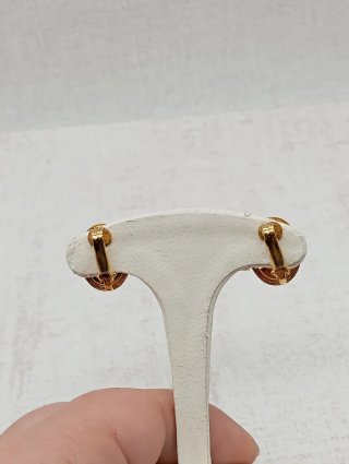 Pendientes vintage chapados en oro 80s