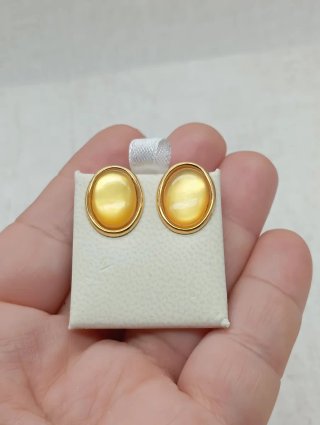 Pendientes vintage chapados en oro 80s
