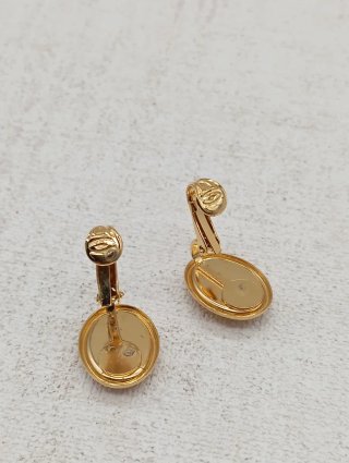 Pendientes vintage chapados en oro 80s