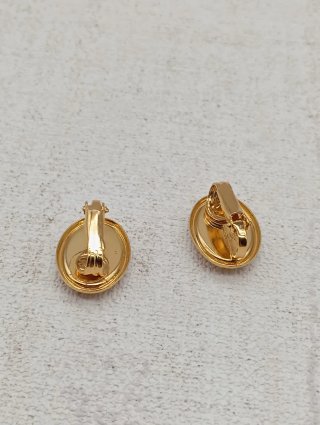 Pendientes vintage chapados en oro 80s
