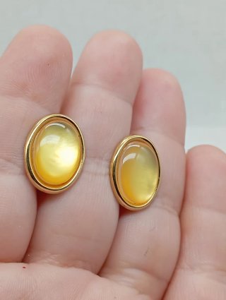 Pendientes vintage chapados en oro 80s