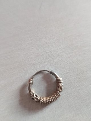 Aro de plata labrado