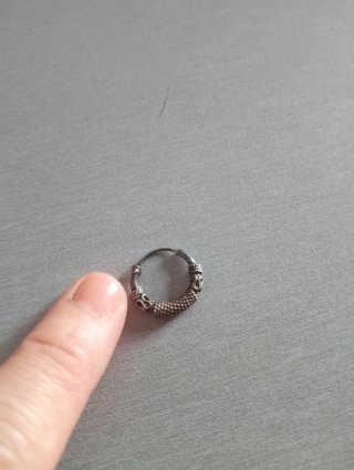 Aro de plata labrado