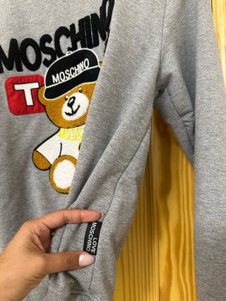 Sudadera Moschino Oso Talla S Gris