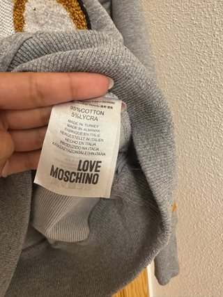 Sudadera Moschino Oso Talla S Gris