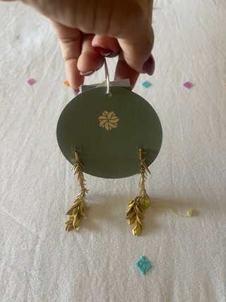 Pendientes Hoss Intropia espiga dorados