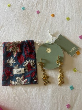 Pendientes Hoss Intropia espiga dorados
