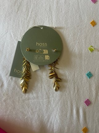 Pendientes Hoss Intropia espiga dorados