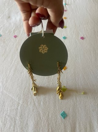 Pendientes Hoss Intropia espiga dorados