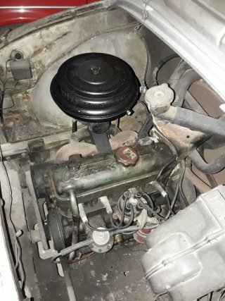 Motor Renault Dauphine + coche