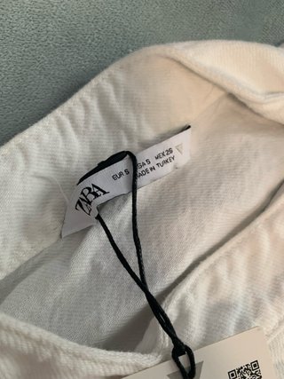 Mono Zara Blanco Algodón T. S Nuevo