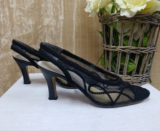 Zapatos de fiesta vintage de malla talla 38