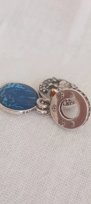 Charm Disney Olaf Plata Ley Azul