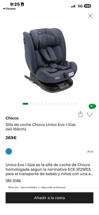 Silla de coche Chicco para bebé