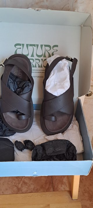 Sandalias Marrones Mujer Piel vegana