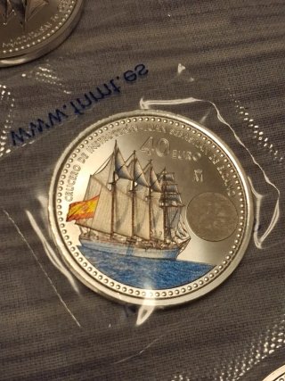 Monedas de Plata Juan Sebastián de Elcano 40 Euro