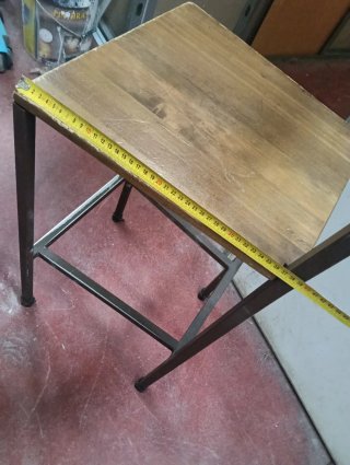 2 Sillas Altas Madera y Metal