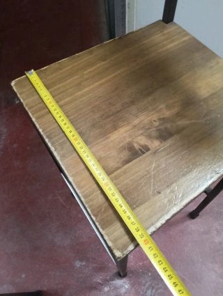 2 Sillas Altas Madera y Metal
