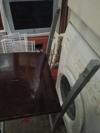 2 Sillas Altas Madera y Metal