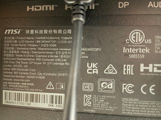 Monitor Curvo MSI 34 UltraWide