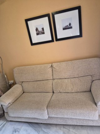 Sofá cama beige 2 plazas