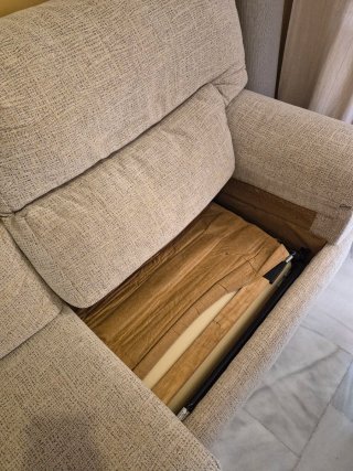 Sofá cama beige 2 plazas
