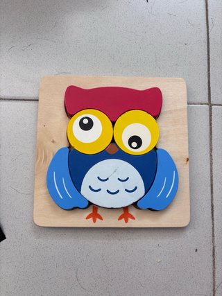 Puzzle infantil búho de madera