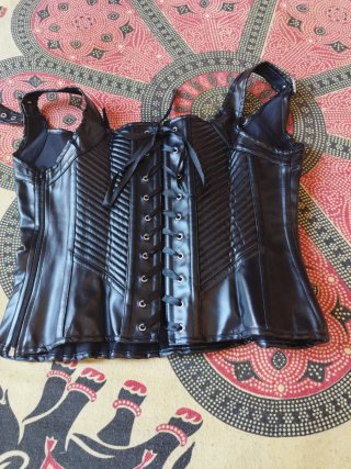 Corsé Gótico Negro Mujer Talla Única