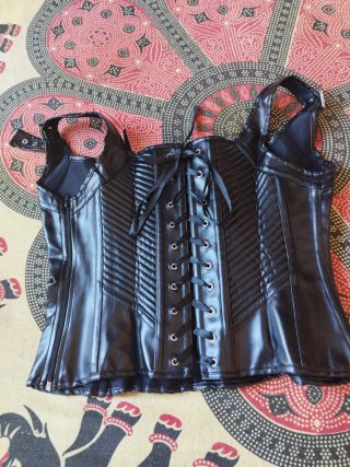 Corsé Gótico Negro Mujer Talla Única