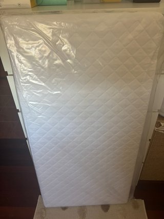 Colchón Cuna Blanco Acolchado de espuma 120x60cm