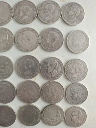 Lote de 25 monedas de plata antiguas